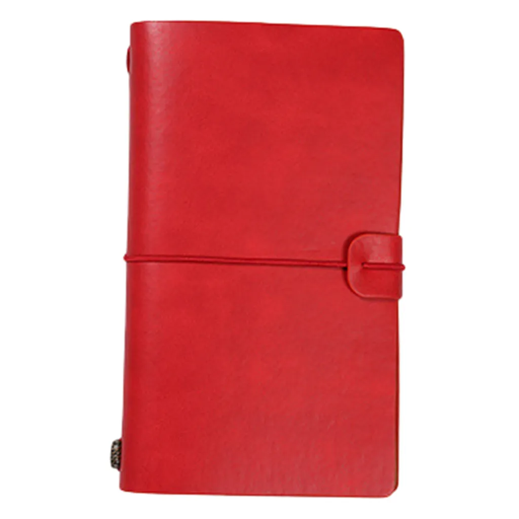 Traveler Journal Diary Lose-Blatt Notizbuch Stifthalter Rekordbuch Schrein-Rot ,Größen:M